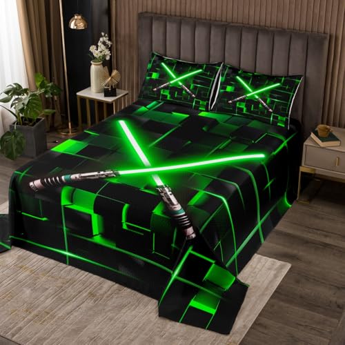 Homewish Lichtschwerter Jungen Steppdecke Grün Ombre Tagesdecke 170x210cm Glühender Geometrischer Würfel Steppdecken für Jungen Kinder Mädchen Jugendliche,Neon Checkered Tagesdecken Moderne raumdekor Homewish Lichtschwerter Jungen Steppdecke Grün Ombre Tagesdecke 170x210cm Glühender Geometrischer Würfel Steppdecken für Jungen Kinder Mädchen Jugendliche,Neon Checkered Tagesdecken Moderne raumdekor von Homewish