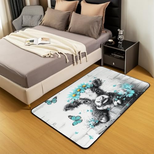 Homewish Longhorn Teppich Vintage Landschaft Holz Brett Flächenteppich Für Mädchen Rustikale Schmetterling Daisy Dekor Highland Kuh Teppiche Stier Rinder Bauernhaus Westliche Tiere Rug 150x200 Homewish Longhorn Teppich Vintage Landschaft Holz Brett Flächenteppich Für Mädchen Rustikale Schmetterling Daisy Dekor Highland Kuh Teppiche Stier Rinder Bauernhaus Westliche Tiere Rug 150x200 von Homewish