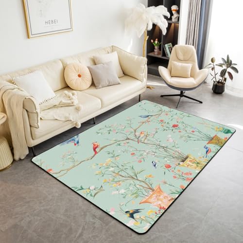 Homewish Mädchen Erwachsene Kinderteppich Grün Tiere Vogel Blumen Teppiche Wohnzimmer Rustikale Teppich 150x200 Botanischen Pflanzen Carpet Aquarell Gartenblumen Flächenteppich für Schlafzimmer Homewish Mädchen Erwachsene Kinderteppich Grün Tiere Vogel Blumen Teppiche Wohnzimmer Rustikale Teppich 150x200 Botanischen Pflanzen Carpet Aquarell Gartenblumen Flächenteppich für Schlafzimmer von Homewish