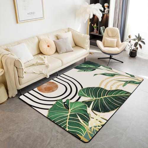 Homewish Mid Century Boho Teppich 100x150 Abstrakte Kunst Einfach Kinderteppich Kinder Minimalistische Tropische Palmenblätter Teppiche Wohnzimmer für Mädchen Jungen Moderne Böhmische Ästhetik Carpets Homewish Mid Century Boho Teppich 100x150 Abstrakte Kunst Einfach Kinderteppich Kinder Minimalistische Tropische Palmenblätter Teppiche Wohnzimmer für Mädchen Jungen Moderne Böhmische Ästhetik Carpets von Homewish