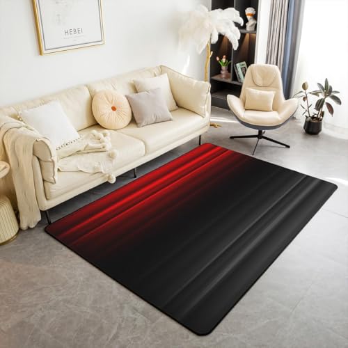 Homewish Modern Teppich 3D-Druck Carpet für Mädchen Jungen Gradient Ombre Streifen Abstrakte Kunst Kinderteppich Schwarz Rot Grau Teppiche 150x200 für Schlafzimmer rutschfest Erwachsener Rug Homewish Modern Teppich 3D-Druck Carpet für Mädchen Jungen Gradient Ombre Streifen Abstrakte Kunst Kinderteppich Schwarz Rot Grau Teppiche 150x200 für Schlafzimmer rutschfest Erwachsener Rug von Homewish