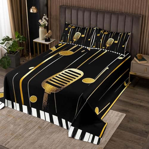 Homewish Musik Mit Thema Tagesdecke 170x210cm Goldene Musiknote Geometrische Gestreifte Linie Steppdecke Schwarzer Weißer Klavierschlüssel Tagesdecken,Sänger Mikrofon Schwarz Steppdecken Zimmerdekor Homewish Musik Mit Thema Tagesdecke 170x210cm Goldene Musiknote Geometrische Gestreifte Linie Steppdecke Schwarzer Weißer Klavierschlüssel Tagesdecken,Sänger Mikrofon Schwarz Steppdecken Zimmerdekor von Homewish