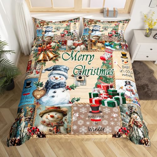 Homewish Nette Schneemann 135x200 Bettwäsche Set,Winter Thema Schneeflocke Bettbezug Dekorationen für Kinder Jungen Mädchen,Weihnachtsbaum Bett Set Rustikale Kabine Bettbezug Homewish Nette Schneemann 135x200 Bettwäsche Set,Winter Thema Schneeflocke Bettbezug Dekorationen für Kinder Jungen Mädchen,Weihnachtsbaum Bett Set Rustikale Kabine Bettbezug von Homewish