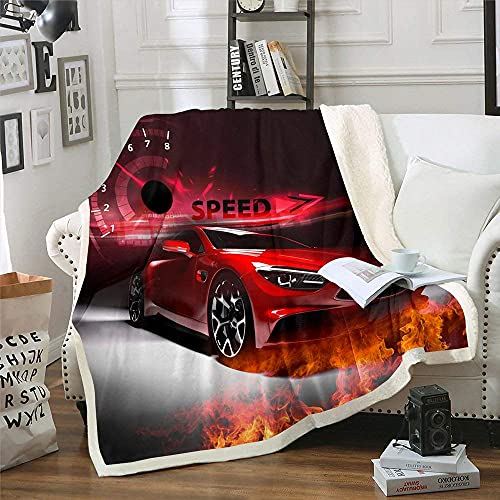 Homewish Rennauto Werfen Decke 150×200,Extreme Sport Sherpa Decke,Geschwindigkeit Sportwagen Plüsch Bettdecke für Kinder Jungen Teens,Automobil Rote Flamme Fleece Decke für Schlafzimmer Sofa Couch Homewish Rennauto Werfen Decke 150×200,Extreme Sport Sherpa Decke,Geschwindigkeit Sportwagen Plüsch Bettdecke für Kinder Jungen Teens,Automobil Rote Flamme Fleece Decke für Schlafzimmer Sofa Couch von Homewish