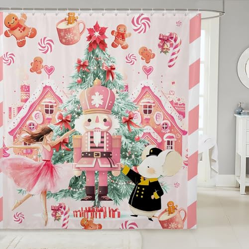 Homewish Rosa Nussknacker Duschvorhang 180x210Weihnachtssüßigkeiten Haus Ingeberbrot Mann Badvorhang Niedliche Ballett Prinzessin Badezimmerzubehör Cartoon Maus Soldat Badezimmer Duschvorhang Homewish Rosa Nussknacker Duschvorhang 180x210Weihnachtssüßigkeiten Haus Ingeberbrot Mann Badvorhang Niedliche Ballett Prinzessin Badezimmerzubehör Cartoon Maus Soldat Badezimmer Duschvorhang von Homewish