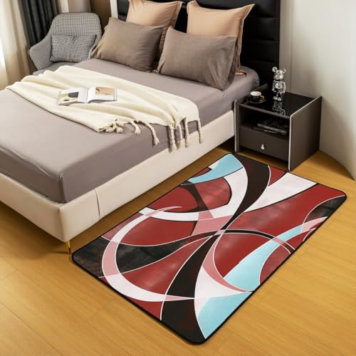 Homewish Rot Teal Schwarz Weiß Kinderteppich Geometrische Linien Teppiche Wohnzimmer Abstrakte Kunst Ästhetik Teppich 100x150 Moderne Mode Carpet für Teenager Schlafzimmer Flächenteppich Homewish Rot Teal Schwarz Weiß Kinderteppich Geometrische Linien Teppiche Wohnzimmer Abstrakte Kunst Ästhetik Teppich 100x150 Moderne Mode Carpet für Teenager Schlafzimmer Flächenteppich von Homewish