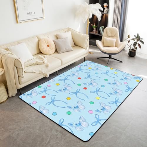 Homewish Schmetterling Teppich Bowknot Teppiche Wohnzimmer 150x200 für Kinder Jungen Mädchen Jugendliche,Band Kawaii Regenbogen Schmetterling Ästhetik Kinderteppich Rot Blau Rug Wohndekor Homewish Schmetterling Teppich Bowknot Teppiche Wohnzimmer 150x200 für Kinder Jungen Mädchen Jugendliche,Band Kawaii Regenbogen Schmetterling Ästhetik Kinderteppich Rot Blau Rug Wohndekor von Homewish