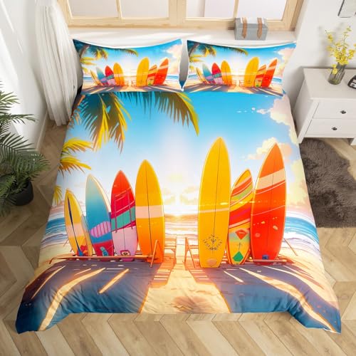Homewish Sea Surf Bettbezug 135x200 für Teen Mädchen Jungen,Küste Strand Thema Surfbrett Bettwäsche Set für Surfer Schlafzimmer Dekor,Ozean Surfen Bettbezug Tropische Palme Bett Set (Kein Tröster) Homewish Sea Surf Bettbezug 135x200 für Teen Mädchen Jungen,Küste Strand Thema Surfbrett Bettwäsche Set für Surfer Schlafzimmer Dekor,Ozean Surfen Bettbezug Tropische Palme Bett Set (Kein Tröster) von Homewish