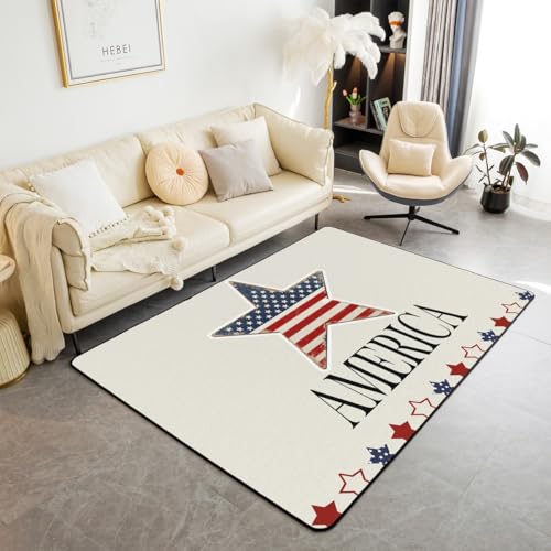 Homewish Sterne Teppiche Wohnzimmer 100x150 Blau Rot Gestreift Teppich für Kinder Jungen Mädchen Jugendliche,Vintage Geometric Rug Stilvoll rutschfest Pflegeleicht Zimmerdekor Homewish Sterne Teppiche Wohnzimmer 100x150 Blau Rot Gestreift Teppich für Kinder Jungen Mädchen Jugendliche,Vintage Geometric Rug Stilvoll rutschfest Pflegeleicht Zimmerdekor von Homewish
