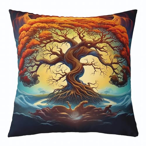 Homewish Vintage Baum 40x40cm Kissenbezug,Botanische Kissenbezug,Magischer Baum des Lebens Werfen Kissenbezug,Rustikaler Bauernhof Natur Dekorative Quadratische Kissenbezug,Schlafzimmer Dekor Homewish Vintage Baum 40x40cm Kissenbezug,Botanische Kissenbezug,Magischer Baum des Lebens Werfen Kissenbezug,Rustikaler Bauernhof Natur Dekorative Quadratische Kissenbezug,Schlafzimmer Dekor von Homewish