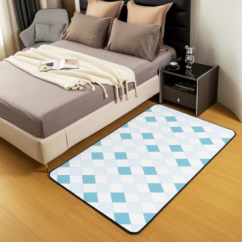 Homewish Weißer Blauer Diamant Teppich Schachbrett Geometrisches Schachbrett Flächenteppich Diamantquadrat Teppiche Wohnzimmer Buffalo Plaid Rug für Teenager 100x150 Pflegeleicht Kinderteppich Homewish Weißer Blauer Diamant Teppich Schachbrett Geometrisches Schachbrett Flächenteppich Diamantquadrat Teppiche Wohnzimmer Buffalo Plaid Rug für Teenager 100x150 Pflegeleicht Kinderteppich von Homewish