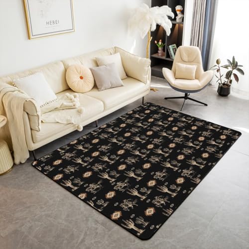 Homewish Western Cowboy Teppich Wild West Horse Kinderteppich Südwesten Stammes Aztek Carpet Rustikale Bauernhaus Kaktus Südwesten Wohnzimmer Teppiche Braun Schwarz Rug 100x150 for Living Room Homewish Western Cowboy Teppich Wild West Horse Kinderteppich Südwesten Stammes Aztek Carpet Rustikale Bauernhaus Kaktus Südwesten Wohnzimmer Teppiche Braun Schwarz Rug 100x150 for Living Room von Homewish
