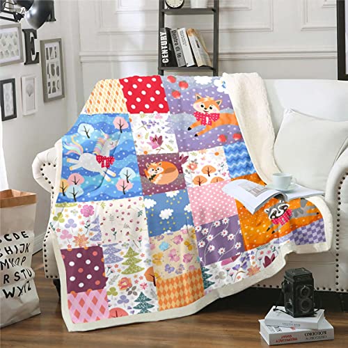 Kawaii Decke 75x100 Fuchs Waschbär Einhorn Decke Werfen für Kinder Jungen Mädchen,Boho Blumen Schmetterling Fleece Decke Rustikale Pflanze Fuzzy Decke,Patchwork Wildes Tier Niedliche Zimmerdekor Kawaii Decke 75x100 Fuchs Waschbär Einhorn Decke Werfen für Kinder Jungen Mädchen,Boho Blumen Schmetterling Fleece Decke Rustikale Pflanze Fuzzy Decke,Patchwork Wildes Tier Niedliche Zimmerdekor von Homewish