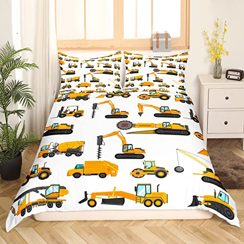 Kinder Bagger Bettwäsche Set 135x200 Bauernhof Traktor Bettwäsche Set Jungen Mädchen Cartoon Bau Lkw Tröster Abdeckung Kleinkind Kinder Maschinerie Lkw Autos Bettbezug Graber Schlafzimmer Dekor von Homewish