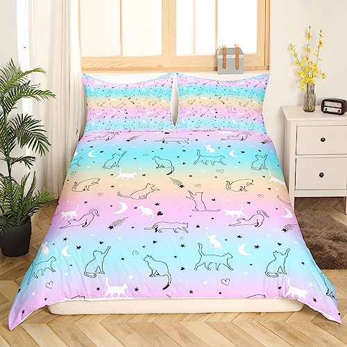 Kinder Katze Bettwäsche Set 135x200 Verlaufslinie Nette Katze Bettbezug für Teens Schöne Cartoon Haustier Katzen Tröster Bezug Kätzchen Bettwäsche Katze Liebhaber Tier Thema Design Schlafzimmer Dekor Kinder Katze Bettwäsche Set 135x200 Verlaufslinie Nette Katze Bettbezug für Teens Schöne Cartoon Haustier Katzen Tröster Bezug Kätzchen Bettwäsche Katze Liebhaber Tier Thema Design Schlafzimmer Dekor von Homewish