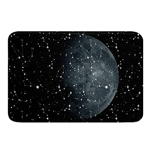 Konstellation Teppich 20 "X 32" Galaxie Serie Badematte für Badezimmer,Mystery Cosmic Star Area Teppich Fußmatten,Weltraum Planet Teppich Herbst Fußmatte,Planet rutschfester weicher Duschteppich von Homewish