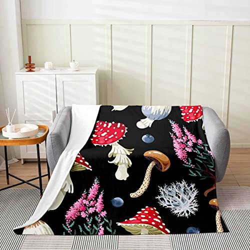 Pilz Decke Werfen Retro Natur Wildpilz Fleece Decke für Kinder Jungen Mädchen Erwachsene Rot Weiß Trippy Botanische Pflanze Fuzzy Decke Rohwald Pilze Muster Plüsch Decke für Die Ganze Saison 150x200 Pilz Decke Werfen Retro Natur Wildpilz Fleece Decke für Kinder Jungen Mädchen Erwachsene Rot Weiß Trippy Botanische Pflanze Fuzzy Decke Rohwald Pilze Muster Plüsch Decke für Die Ganze Saison 150x200 von Homewish