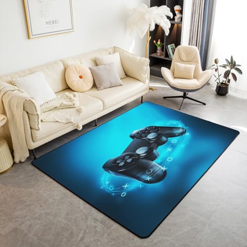 Homewish Spieler Teppich für Jungen Teens Blauer Spielbereich Teppich Videospiel 100Bx150L Heim Dekor für Kinder Waschbarer Nicht Verschüttender für Schlafzimmer Wohnzimmer Nachttisch Homewish Spieler Teppich für Jungen Teens Blauer Spielbereich Teppich Videospiel 100Bx150L Heim Dekor für Kinder Waschbarer Nicht Verschüttender für Schlafzimmer Wohnzimmer Nachttisch von Homewish
