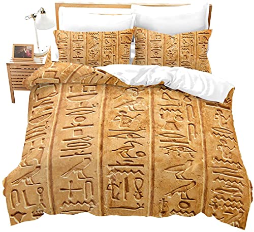 Homewish Tribal Bettbezug Ägypten Kultur Tröster Set Afrikanischen Stil Retro Bettwäsche Altes Ägypten Erwachsene Frauen Trösterbezug Ägyptisch Gold Gelb Bettwäsche Set Retro Dekor Bettbezug,135x200 Homewish Tribal Bettbezug Ägypten Kultur Tröster Set Afrikanischen Stil Retro Bettwäsche Altes Ägypten Erwachsene Frauen Trösterbezug Ägyptisch Gold Gelb Bettwäsche Set Retro Dekor Bettbezug,135x200 von Homewish