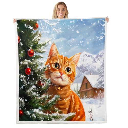 Weihnachtsdekoration Nette Katze Decke Werfen,Weihnachtsbaum Dekorationen Decken und Würfe für Kinder Jungen Mädchen,Winter Schnee Thema Rustikale Kabine Fleece Decke Weihnachtsbaum Decke 75x100cm Weihnachtsdekoration Nette Katze Decke Werfen,Weihnachtsbaum Dekorationen Decken und Würfe für Kinder Jungen Mädchen,Winter Schnee Thema Rustikale Kabine Fleece Decke Weihnachtsbaum Decke 75x100cm von Homewish