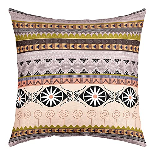 Western Kissenbezug 55 x 55 cm Südwestlicher Indianer Stammes Überwurf Kissenbezug Für Kinder Teenager Erwachsene Boho Azteken Geometrischer Kissenbezug Exotisch Indisch Böhmisch Dekor Für Stuhl Rosa von Homewish