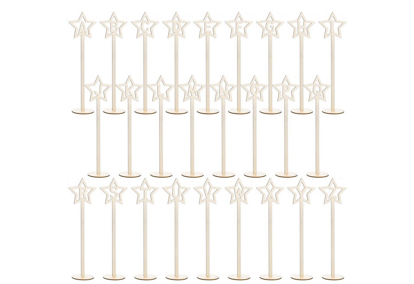 Homewit Bastelnaturmaterial 20pcs Holz Nummer,Tischnummern Hochzeit 20 Nummer mit Halter Basis, (Set 26-tlg), Dekoration für Hochzeits, Cafés, Restaurants, Partys von Homewit