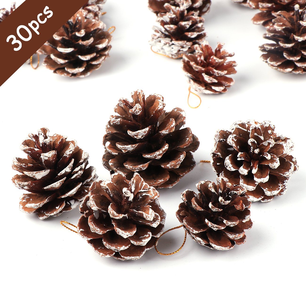 Homewit Christbaumschmuck 30Pcs Weihnachten Tannenzapfen Beere Tanne Zweig Set von Homewit