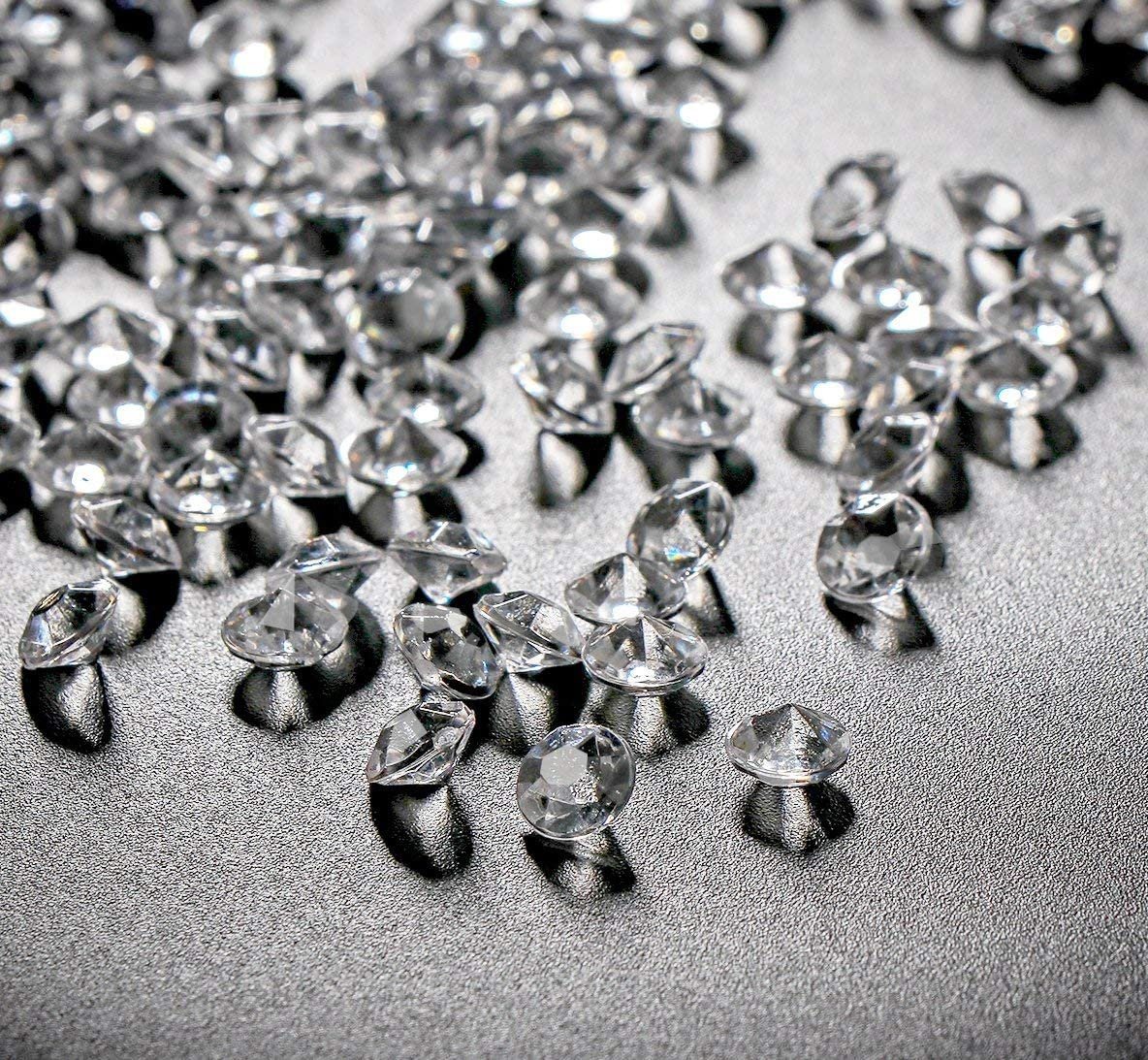 Homewit Christbaumschmuck Transparent Deko-Diamanten Diamantkristalle Kristall Dekosteine (9600-tlg), Tischdeko Diamanten Streudeko Hochzeit Dekoration von Homewit