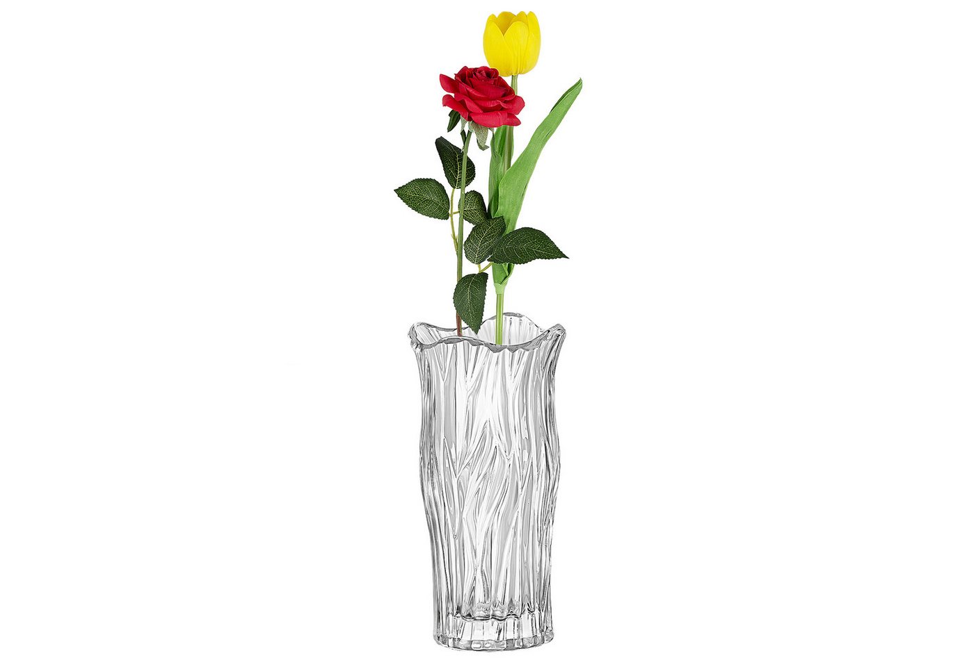 Homewit Tischvase Klare Glasvase, Kristall Blumenvase, für Wohnzimmer Hochzeit (1 St), Röhren-Blumenvase, Hydrokultur Pflanzen Küche Deko von Homewit