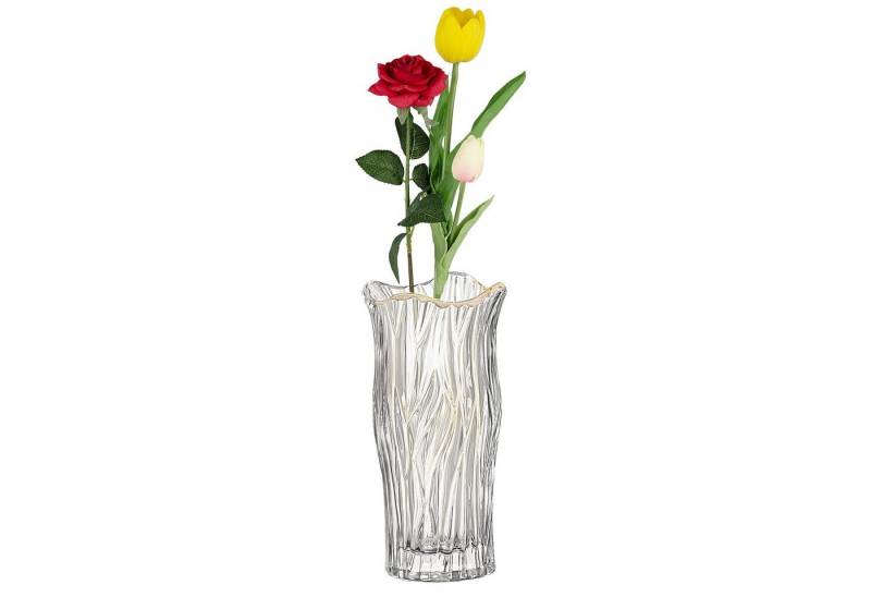 Homewit Tischvase Klare Glasvase Kristall dekorative Blumenvase floraler von Homewit