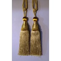 Quasten Gold Raffhalter Vorhang Halter Tolle Ergänzung Zu Wandteppichen von HomeworxByKaren