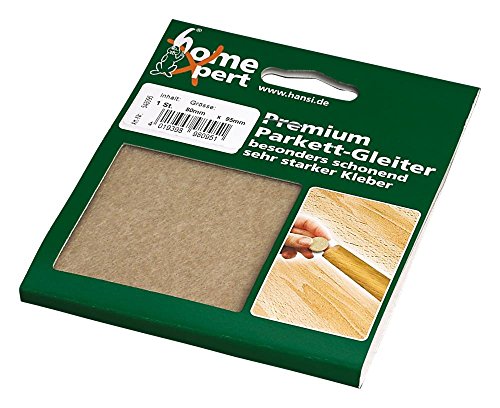 Home Xpert Parkettgleiter Premium eckig 80 x 95 mm, Inhalt: 1 Stück von homeXpert