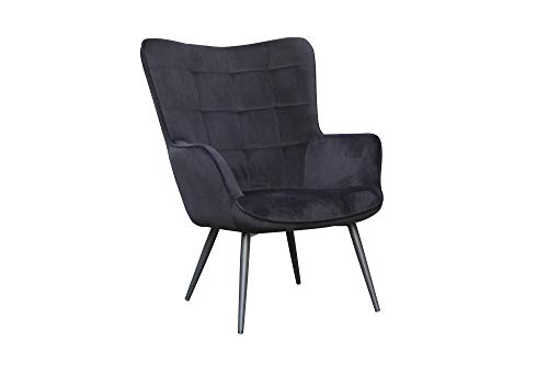 byLIVING Sessel UTA / Gestell schwarz pulverbeschichtet/Relaxsessel, Metall, B 72, H 97, T 80 cm von byLIVING