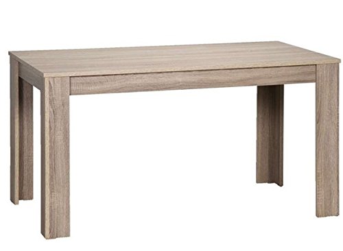 HOMEXPERTS Tisch NICK / Moderner Esstisch 120 cm / Küchentisch in Eichen-Optik braun / 120 x 80 x 75 cm (BxTxH) von Homexperts