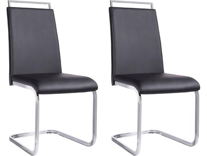 Homexperts Esszimmerstuhl Corona (Set, 4 St), (2 oder 4 Stück), Bezug in Kunstleder, schwarz, 4 St., schwarz von Homexperts