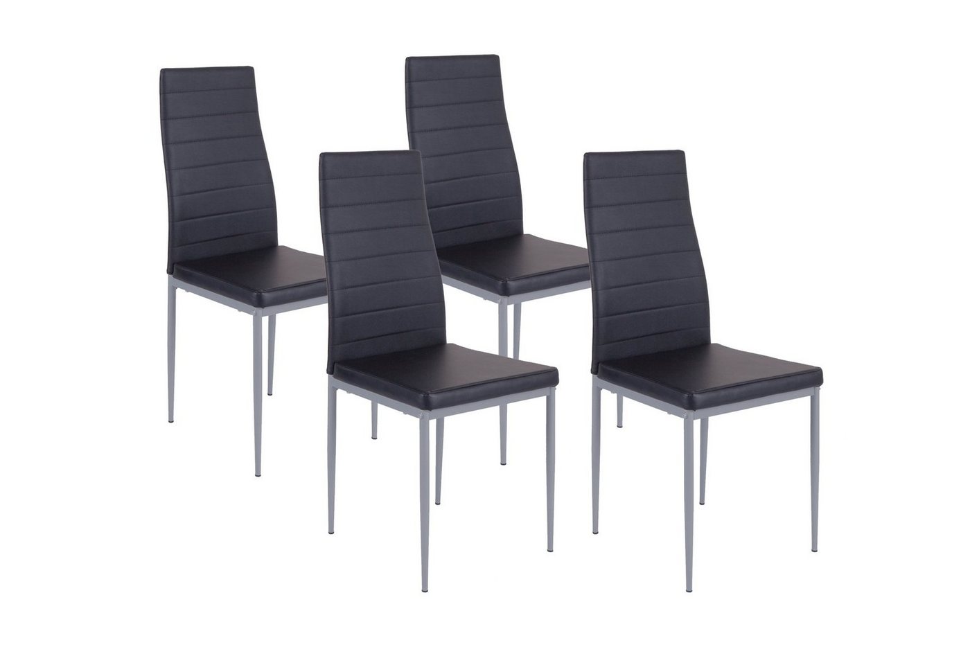 Homexperts Stuhl PEGASUS (2 St), Kunstleder Schwarz, B41xH95xT51,5 cm von Homexperts