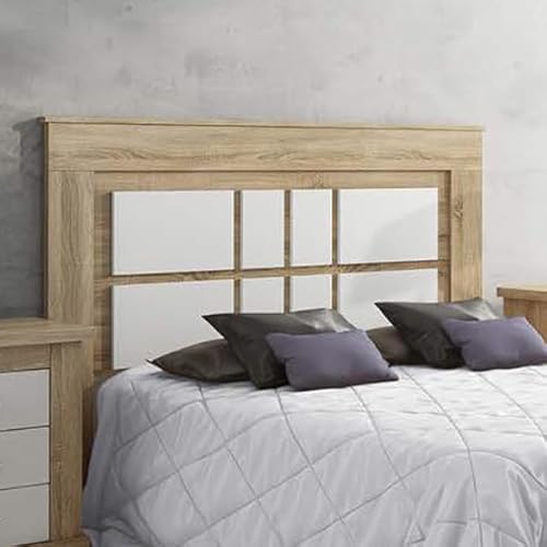 Homey Bett-Kopfteil Diana, praktisch und elegant, einfache Montage, Holz, Cambria-Weiß, 160 x 120 cm (Bett 135-140-150) von Homey