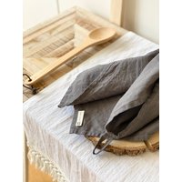 Geschirrtuch Aus Grauem Leinen. Geschirrtuch. Stone Washed Leinenhandtuch von HomeyLinenLT