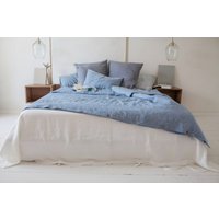 Luxus Leinen Bettbezug. 100% Bettwäsche in Blau Melange Farbe. Bettbezüge König. Handgemachte Bettwäsche. Individuelle von HomeyLinenLT