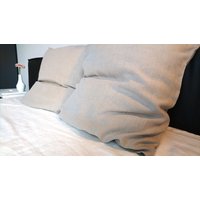 Natürlicher Leinen Kissenbezug, Weiches Stonewashed Leinen, Hotelverschluss von HomeyLinenLT