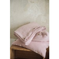 steingewaschener Und Aufgeweichter Rosa Leinen Kissenbezug Mit Knöpfen. Aus Rosa Kissenbezüge. Verschiedene Größen von HomeyLinenLT