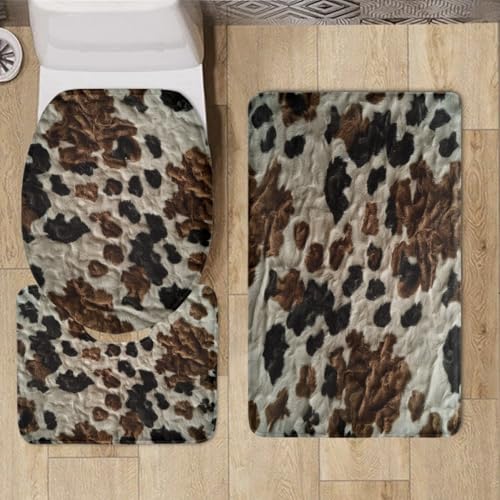 Bad Teppiche Set Abstrakt Braun Badezimmerteppich Waschbar WC Vorleger mit Ausschnitt und WC Deckelbezug 3 Teilig Badematte rutschfest Toilettensitzbezug Badgarnitur 45x75 cm Bad Teppiche Set Abstrakt Braun Badezimmerteppich Waschbar WC Vorleger mit Ausschnitt und WC Deckelbezug 3 Teilig Badematte rutschfest Toilettensitzbezug Badgarnitur 45x75 cm von Homeyang