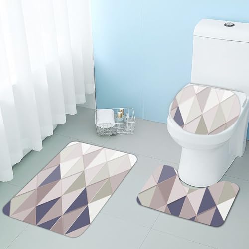 Bad Teppiche Set Geometrische Beige Braun Badezimmerteppich Waschbar WC Vorleger mit Ausschnitt und WC Deckelbezug 3 Teilig Badematte rutschfest Toilettensitzbezug Badgarnitur 45x75 cm Bad Teppiche Set Geometrische Beige Braun Badezimmerteppich Waschbar WC Vorleger mit Ausschnitt und WC Deckelbezug 3 Teilig Badematte rutschfest Toilettensitzbezug Badgarnitur 45x75 cm von Homeyang