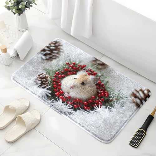 Badezimmermatte Braune Pinecone Duschteppich Weich Bath Mat Saugfähige Duschvorleger rutschfest Badezimmerteppich Waschbar Badteppich Fußmatte Badezimmer Badmatte (50x80cm) von Homeyang