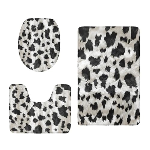 Badteppich Set Abstrakt Schwarz Weiß Badezimmermatte rutschfest Waschbar Bad Vorleger Dekoration Schnell Trocknend Badgarnitur 3 Teilig Stand WC Deckelbezug Bath Mat 50x80 cm Badteppich Set Abstrakt Schwarz Weiß Badezimmermatte rutschfest Waschbar Bad Vorleger Dekoration Schnell Trocknend Badgarnitur 3 Teilig Stand WC Deckelbezug Bath Mat 50x80 cm von Homeyang
