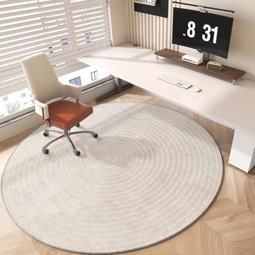 Outdoor Teppich Rund Beige Kreis Teppich Wohnzimmer Schlafzimmer Kinderzimmer Indoor Flauschiger Weich Anti Rutsch Dekoration Waschbare Teppiche Runde 40 cm von Homeyang