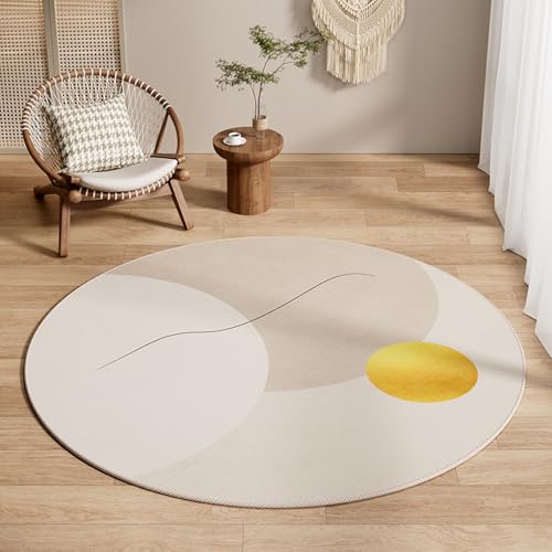 Outdoor Teppich Rund Der Goldene Kreis Teppiche Wohnzimmer Schlafzimmer Kinderzimmer für Garten Terrasse Flauschiger Teppich Waschbar in Waschmaschine 40 cm Outdoor Teppich Rund Der Goldene Kreis Teppiche Wohnzimmer Schlafzimmer Kinderzimmer für Garten Terrasse Flauschiger Teppich Waschbar in Waschmaschine 40 cm von Homeyang