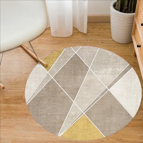 Outdoor Teppich Rund Gelb Braun Retro Teppich Wohnzimmer Schlafzimmer Kinderzimmer Indoor Flauschiger Weich Anti Rutsch Dekoration Waschbare Teppiche Runde 60 cm Outdoor Teppich Rund Gelb Braun Retro Teppich Wohnzimmer Schlafzimmer Kinderzimmer Indoor Flauschiger Weich Anti Rutsch Dekoration Waschbare Teppiche Runde 60 cm von Homeyang