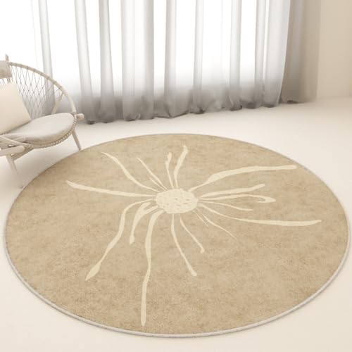 Outdoor Teppich Rund Gelb Braune Blume Teppich Wohnzimmer Schlafzimmer Kinderzimmer Indoor Flauschiger Weich Anti Rutsch Dekoration Waschbare Teppiche Runde 80 cm Outdoor Teppich Rund Gelb Braune Blume Teppich Wohnzimmer Schlafzimmer Kinderzimmer Indoor Flauschiger Weich Anti Rutsch Dekoration Waschbare Teppiche Runde 80 cm von Homeyang