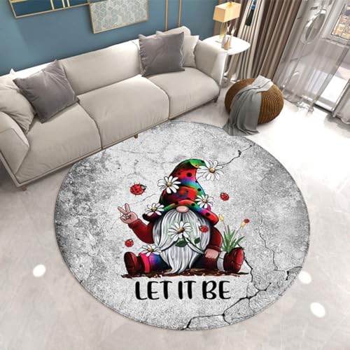 Outdoor Teppich Rund Graue Zwergblume Teppiche Wohnzimmer Schlafzimmer Kinderzimmer für Garten Terrasse Flauschiger Teppich Waschbar in Waschmaschine 40 cm Outdoor Teppich Rund Graue Zwergblume Teppiche Wohnzimmer Schlafzimmer Kinderzimmer für Garten Terrasse Flauschiger Teppich Waschbar in Waschmaschine 40 cm von Homeyang